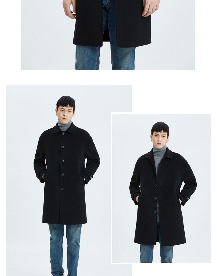 boy Boy Autumn Winter Pure Wool Men's Mid-Length Over-the-Knee Double-Sided Cashmere Jacket Business Suit Woolen Trench Coat_voghion.com