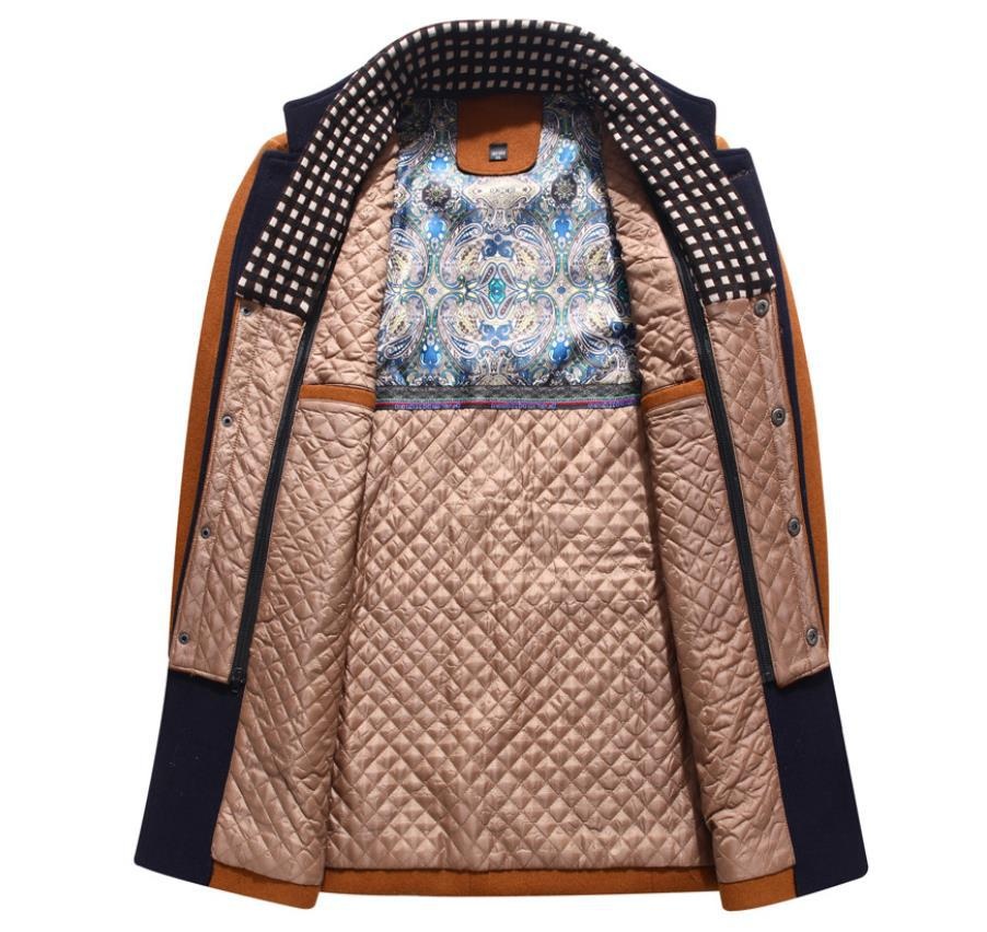 boy Boy 2022 Cross-Border Autumn Winter Thickened Woolen Coat Scarf Collar Jacket Men's Clothing Top_voghion.com