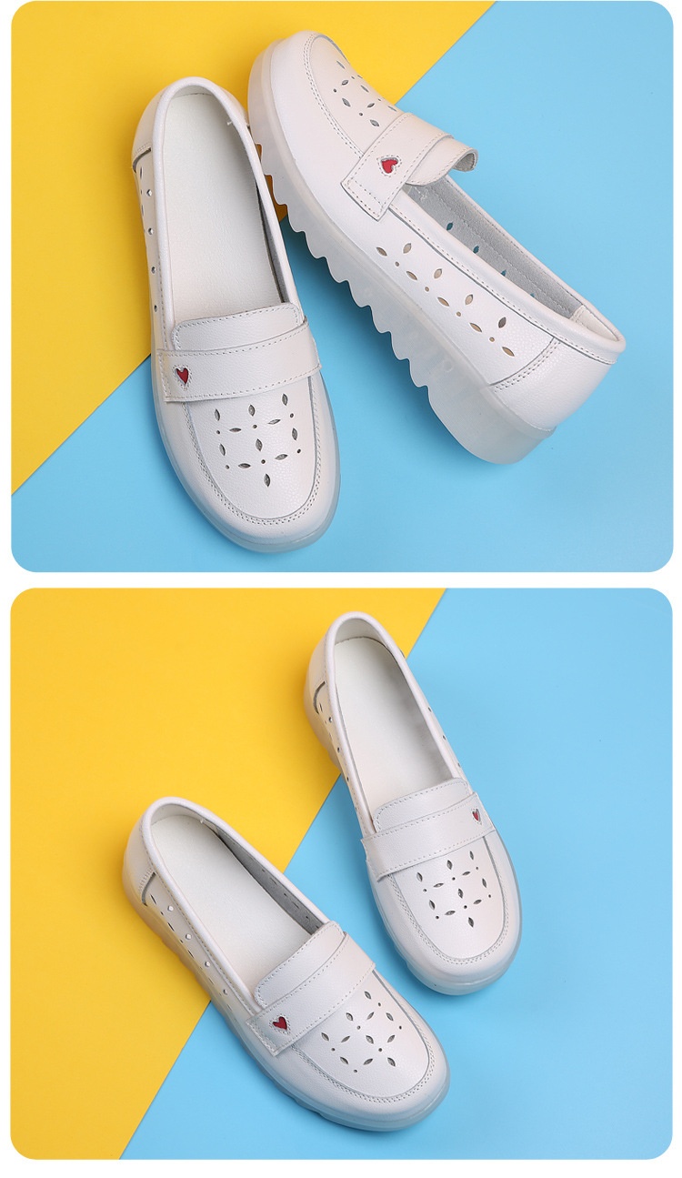 ShoeGlobe Damen-Slipper mit weicher Sohle, bequem und strapazierfähig für Krankenhaus und Arbeit, atmungsaktiv, weiß, einzeln_voghion.com