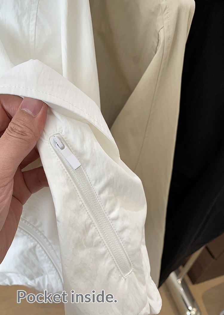 Women's Clothing Lu+ Lightweight Slimming Windproof Outdoor Long Sleeve Casual Sports Hooded Workwear Trench Coat Short Jacket_voghion.com