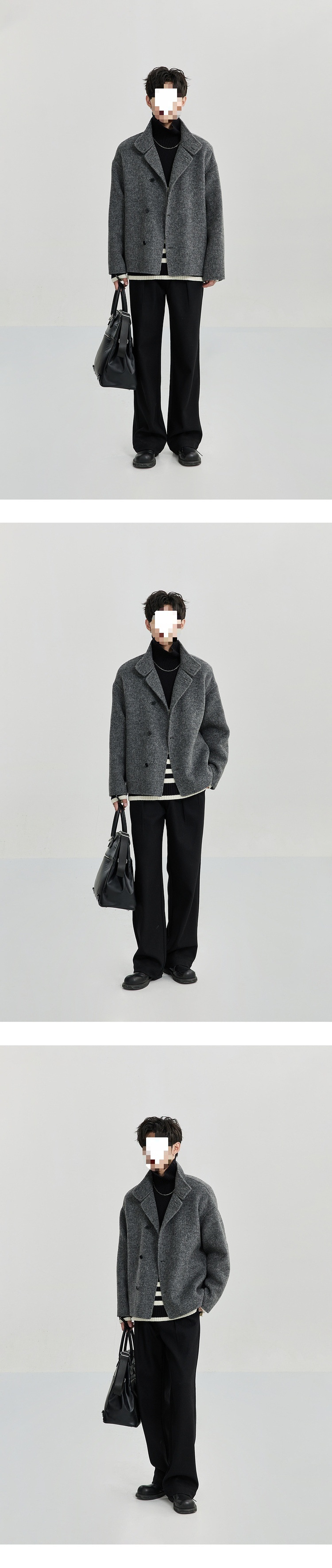 boy Boy Autumn And Winter Hot-Selling Double-Sided Men's Youth Trendy Elegant High-Quality Wool Coat Jacket_voghion.com