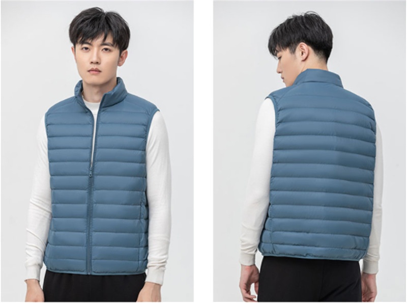 Leichte Herren-Daunenjacke für Herbst und Winter, kurz geschnitten, mit Stehkragen, ultraleicht, lässig und ultraleicht._voghion.com