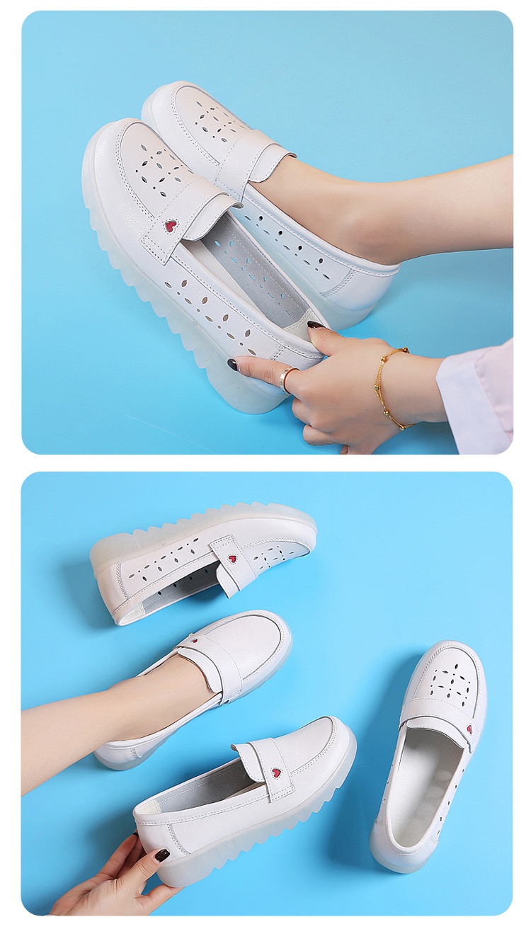 ShoeGlobe Damen-Slipper mit weicher Sohle, bequem und strapazierfähig für Krankenhaus und Arbeit, atmungsaktiv, weiß, einzeln_voghion.com