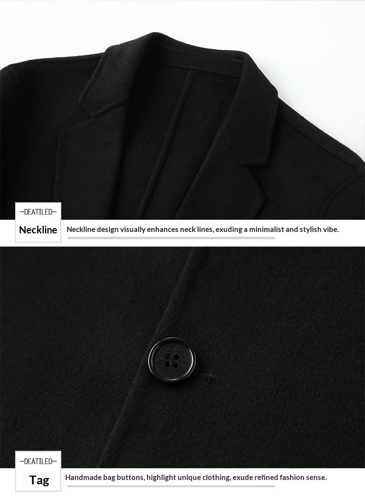 boy Boy Autumn Winter High-End Men's Bathrobe Style Long Over-the-Knee Double-Sided Cashmere With Tie Camel Wool Woolen Trench_voghion.com