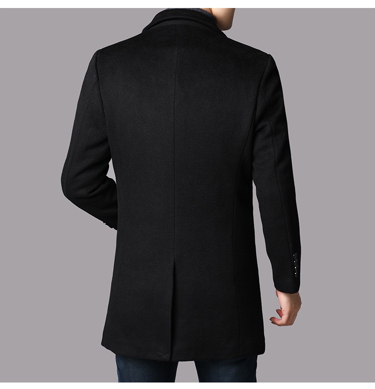 Boy Herrenmantel Herbst/Winter 2025 für junge und mittelalte Männer, mittellanger Trenchcoat mit Anzugkragen, warme Wolljacke_voghion.com