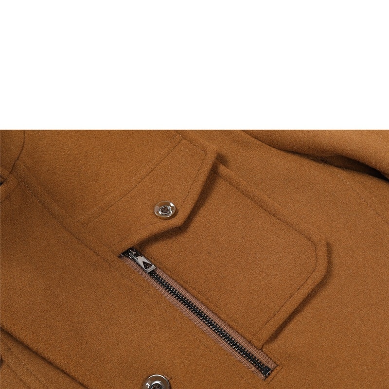 boy Boy Cross-Border Exclusive Autumn Winter Wool Double Layer Collar Neck Protection Men's Mid-Length Trench Casual Woolen Coat_voghion.com