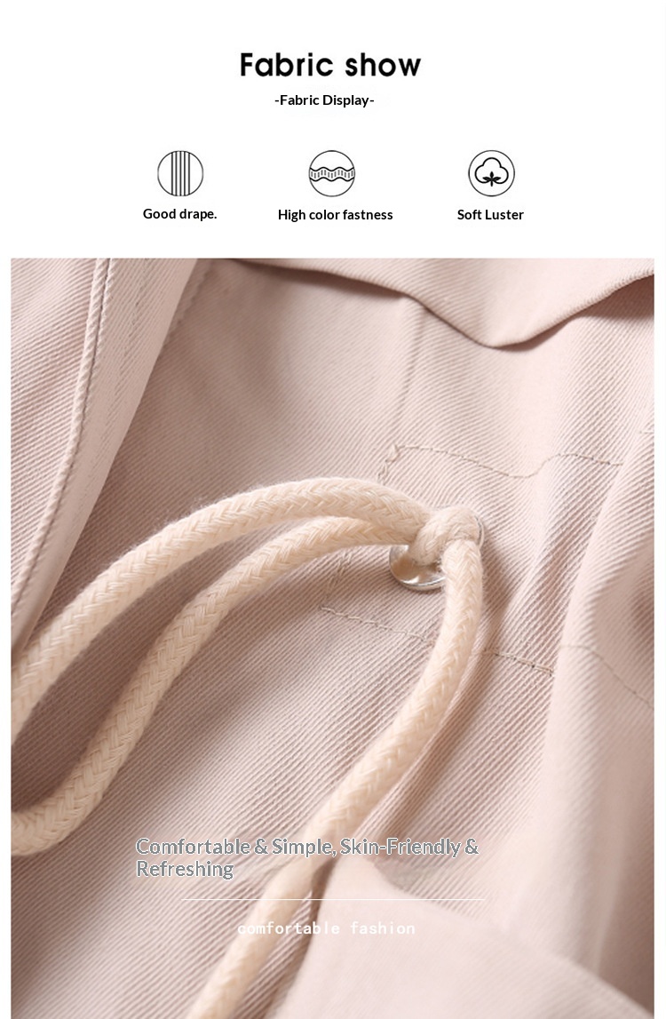 Women's Autumn New Korean Style Slim Fit Mid-Length Hooded Plus Size Student Trench Coat Fashion Ins Trend_voghion.com