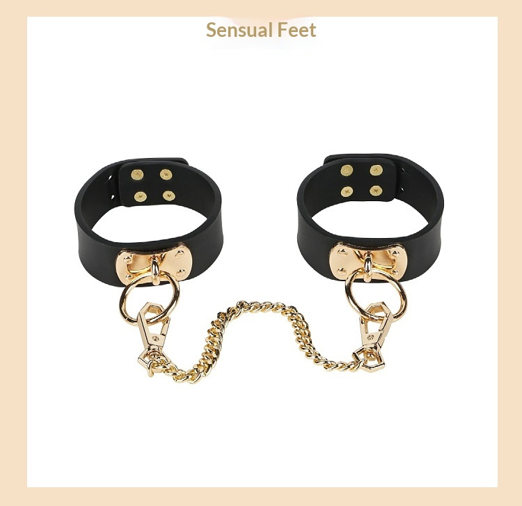 Eros Lab Sexy SM Training Female Passion Bondage Props Leather Collar Traction Adult Alternative Binding Ten-Piece Set_voghion.com