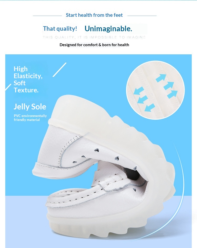 ShoeGlobe Damen-Krankenschwesterschuhe, weich, atmungsaktiv, bequem, dicke Sohle, einzeln, neues Modell, weiß, auf Lager, für Dropshipping_voghion.com