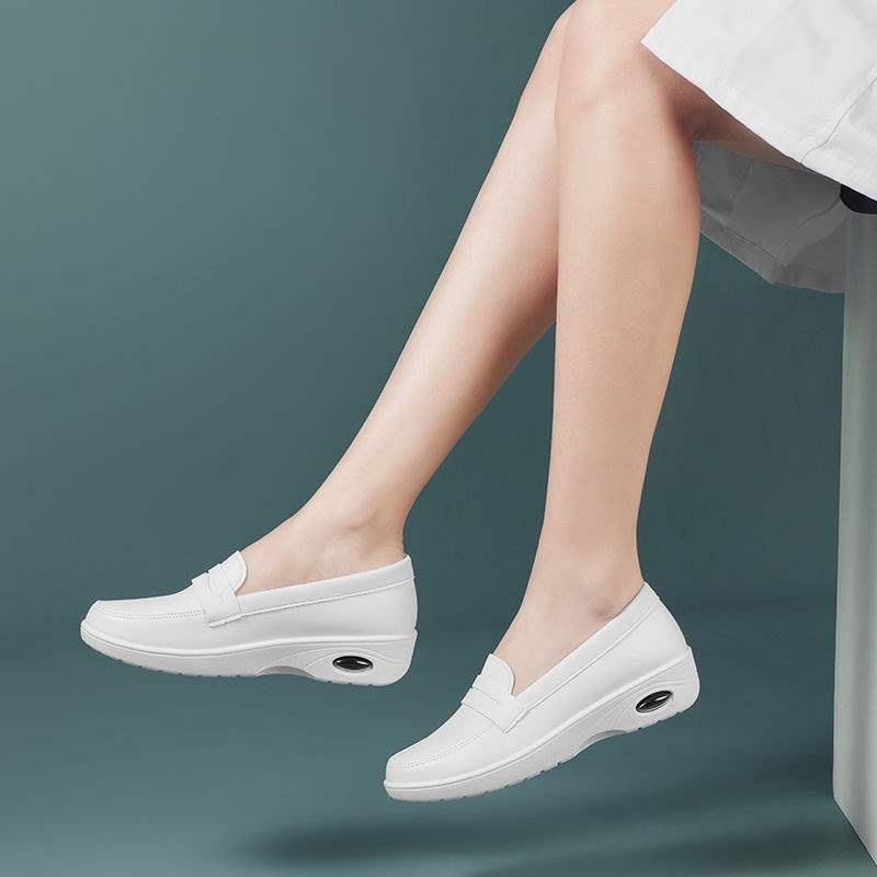 ShoeGlobe ShoeGlobe Air Cushion Nurse Women, Korean Style, Medical Work Shoes, Shallow Mouth, Non-Slip, Breathable, Beauty Salon,_voghion.com