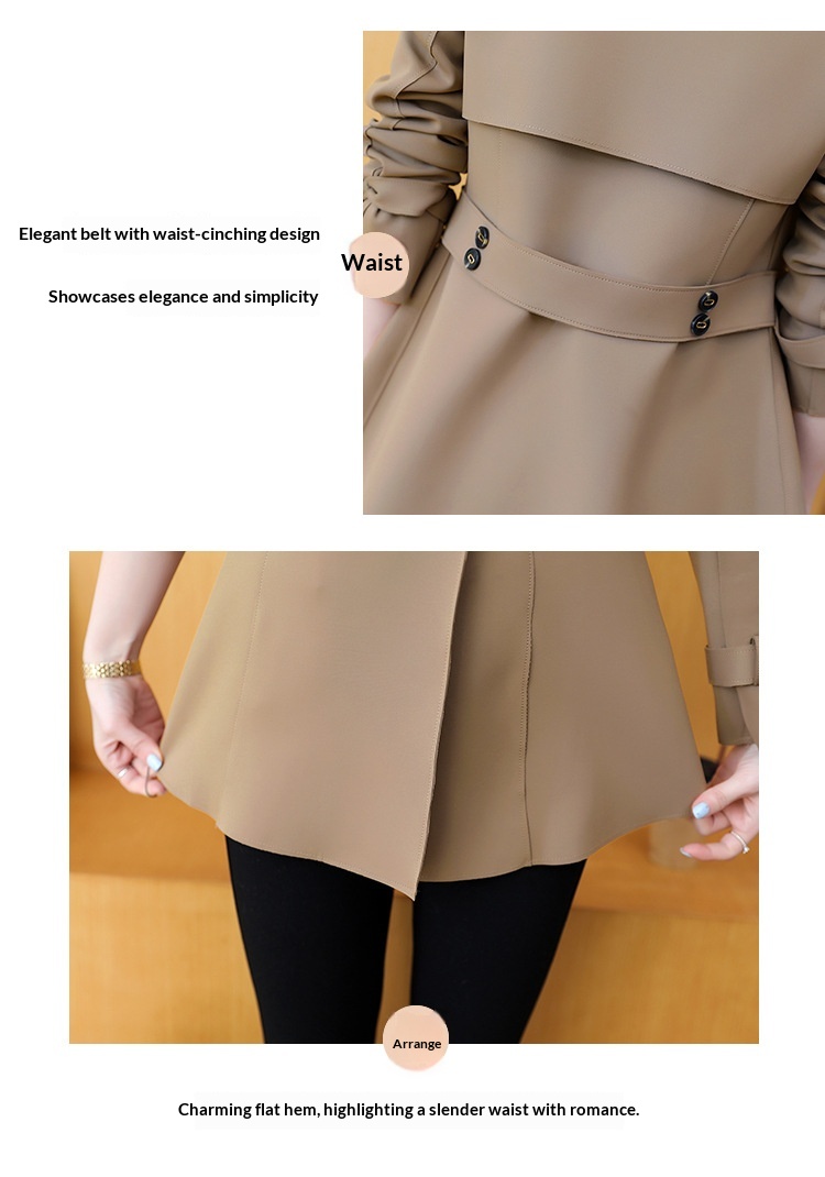 2023 New Spring Fashion Stylish Women's Early Versatile Trench Women's Top Short Coat Trendy_voghion.com