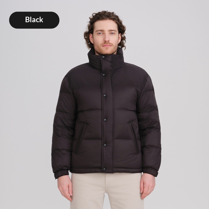 2025 Erkek Çocuk Ceket Kısa Stil Sonbahar Kış Kalın Sıcak Dik Yaka Erkek Mont Toptan Beyaz Ördek Tüyü Dolgulu_voghion.com