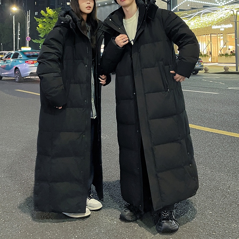 boy Down Jacket 2024 Winter New Couple Long Detachable Hood Thickened Warm High-end Casual Men's Coat Trendy_voghion.com