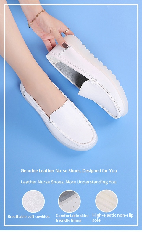 ShoeGlobe Damen-Krankenschwesterschuhe im neuen Stil, weiche Sohle, atmungsaktiv, bequem, rutschfest, medizinische Schuhe, flach, hohl, weiße Sommerschuhe für_voghion.com
