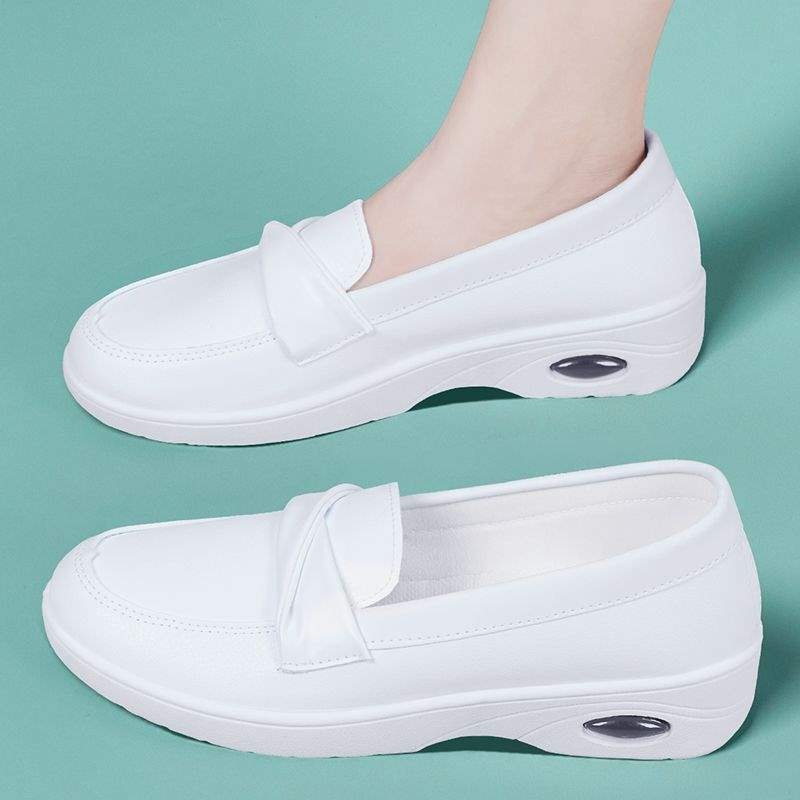 ShoeGlobe ShoeGlobe Breathable Nurse For Women, Non-Slip Medical Work Wear-Resistant Cushioned Casual Sh, Thick Sole Comfortable White_voghion.com