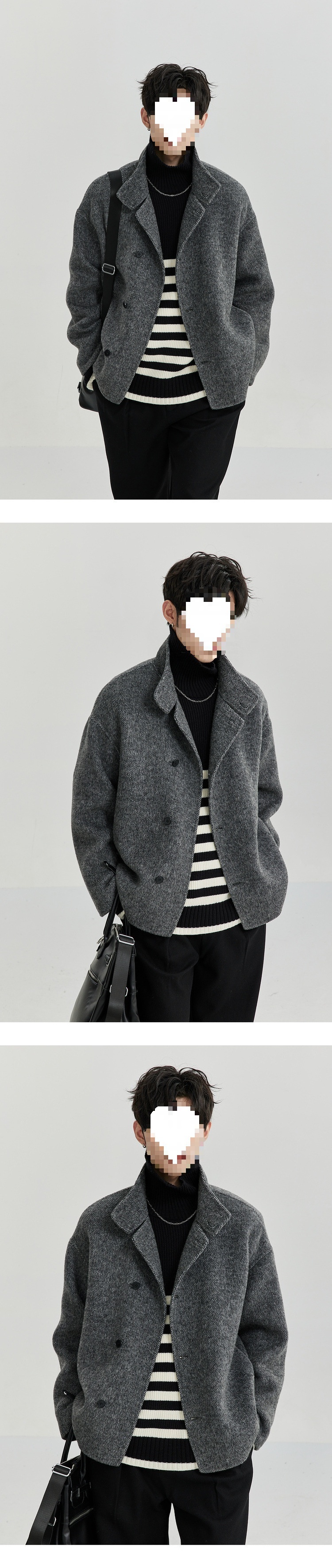 boy Boy Autumn And Winter Hot-Selling Double-Sided Men's Youth Trendy Elegant High-Quality Wool Coat Jacket_voghion.com