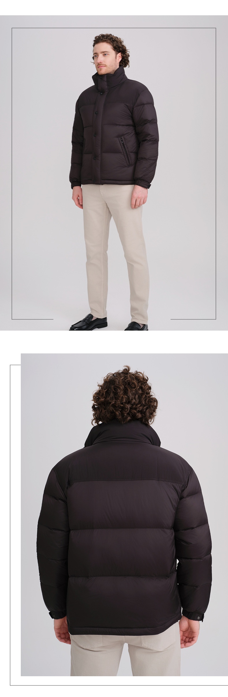 2025 Erkek Çocuk Ceket Kısa Stil Sonbahar Kış Kalın Sıcak Dik Yaka Erkek Mont Toptan Beyaz Ördek Tüyü Dolgulu_voghion.com