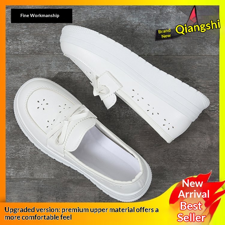 ShoeGlobe Damen-Krankenschwesterschuhe mit weicher Sohle, atmungsaktiv, ermüdungsfrei, bequem, rutschfest, einzeln, Neuheit Frühjahr/Sommer 2025, weiß, medizinische Schuhe_voghion.com