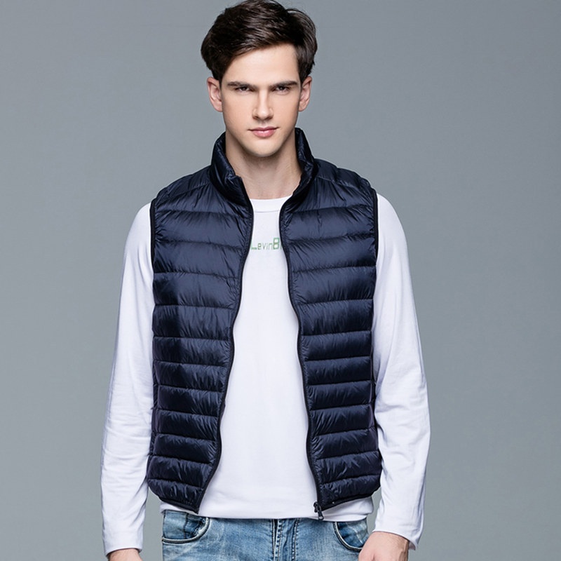 ragazzo 2023 Nuovo gilet caldo da uomo in piumino, leggero, senza maniche, stile coreano, vestibilità slim_voghion.com
