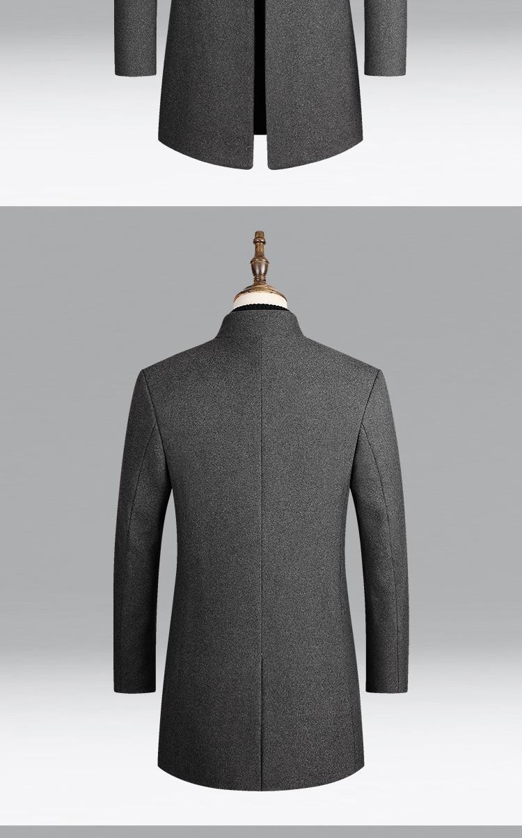 boy Boy 2025 New Autumn Winter Casual Slim Trench Coat Mid-Length Woolen Men's Clothing_voghion.com