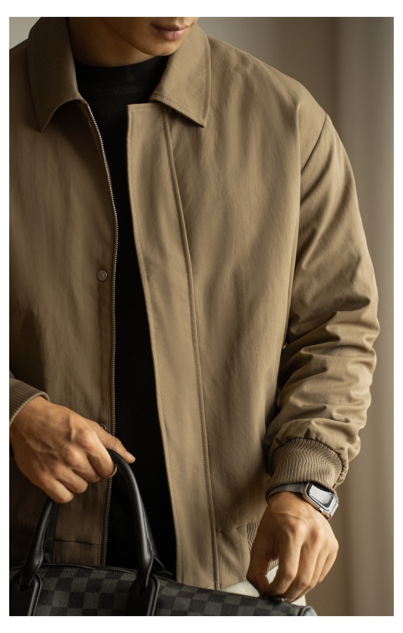 Amerikaanse stijl turn-down kraag werkkleding donsjack heren 2025 lente nieuwe warme korte losse jas vest voor heren_voghion.com