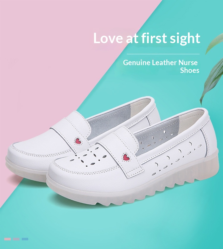 ShoeGlobe Damen-Slipper mit weicher Sohle, bequem und strapazierfähig für Krankenhaus und Arbeit, atmungsaktiv, weiß, einzeln_voghion.com