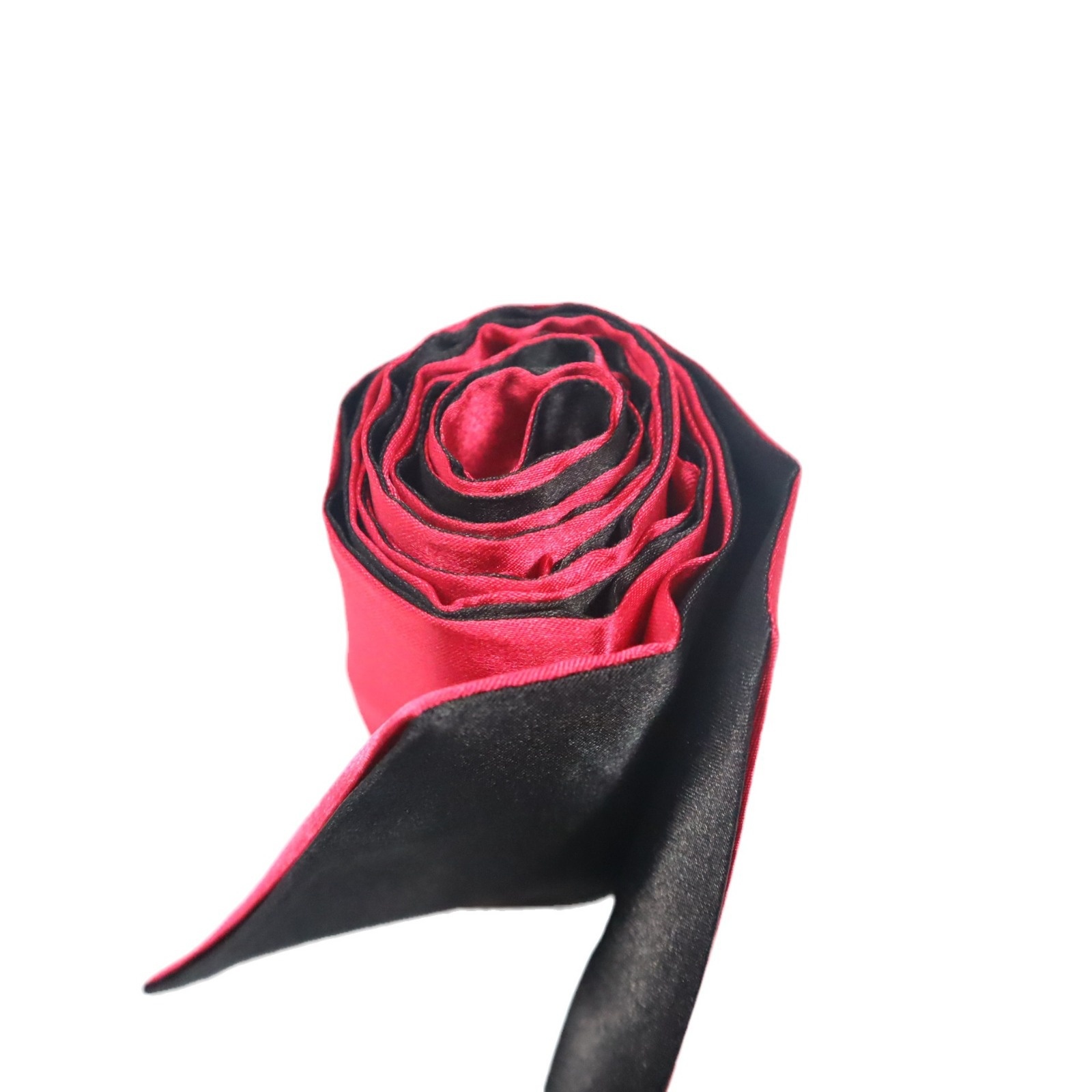 Maschera per gli occhi sexy in seta nera con nastro rosso Eros Lab SM Bondage Props Training Manette femminili Prodotti per adulti_voghion.com