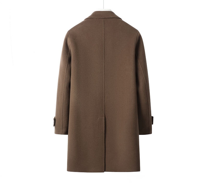 boy Boy 100% Autumn Winter Wool Men's Suit Collar Double Breasted Jacket Trench Woolen Mid-Length Coat_voghion.com