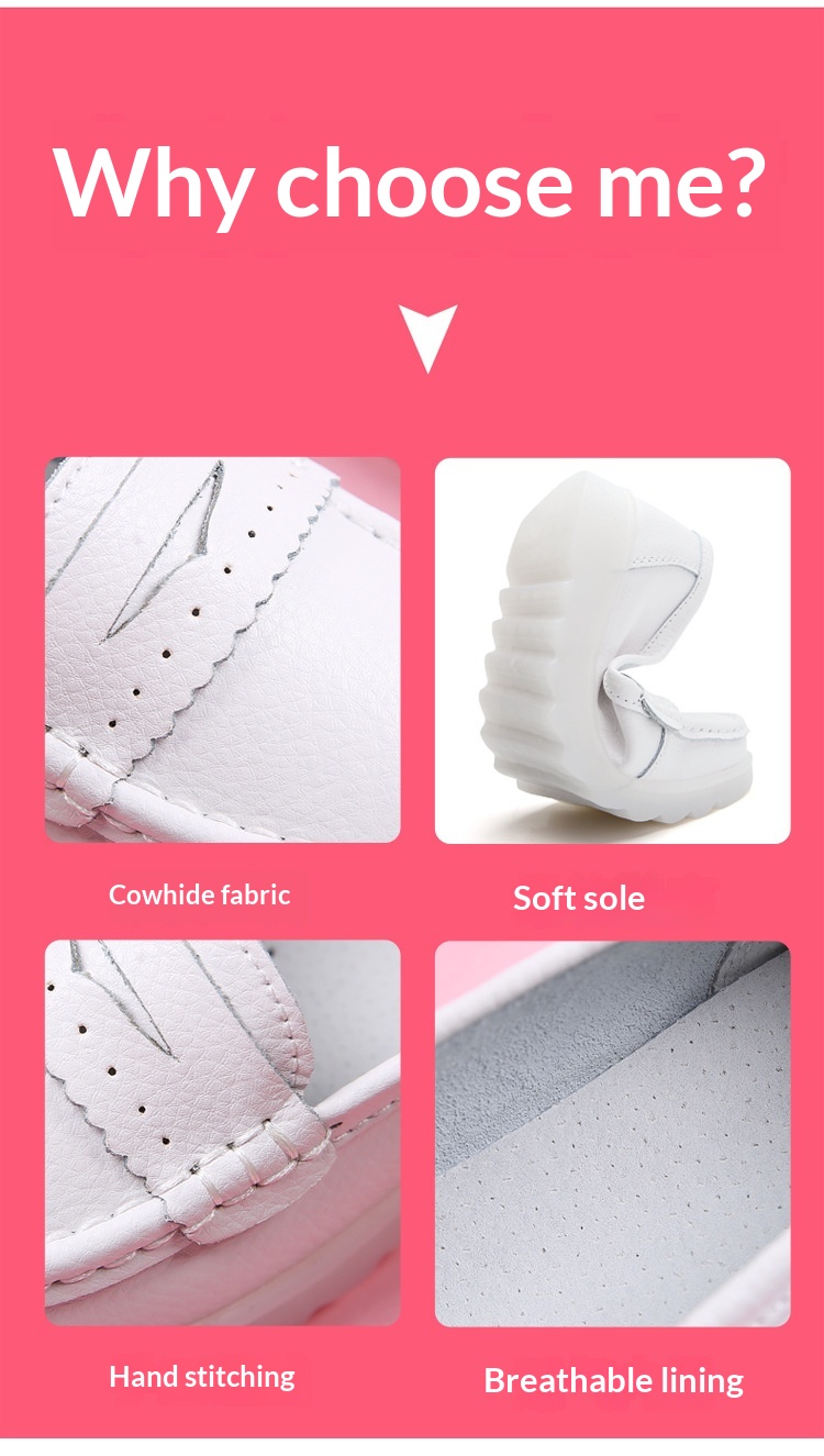 ShoeGlobe Damen-Krankenschwesterschuhe, weich, atmungsaktiv, bequem, dicke Sohle, einzeln, neues Modell, weiß, auf Lager, für Dropshipping_voghion.com