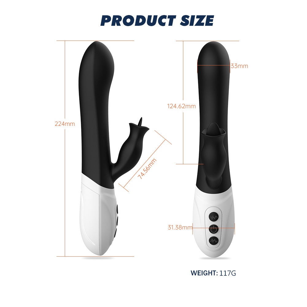 Eros Lab Wholesale AV Electric Tongue Licking Insertion Stick Silicone Vibrator Adult Masturbator Female Sex Toys_voghion.com
