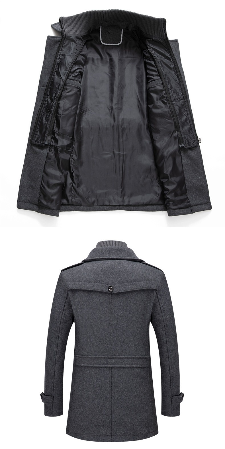 boy Boy Autumn Winter Business Wool Fashion Double Collar Cold-Resistant Men's Jacket Cross-Border Woolen Coat_voghion.com