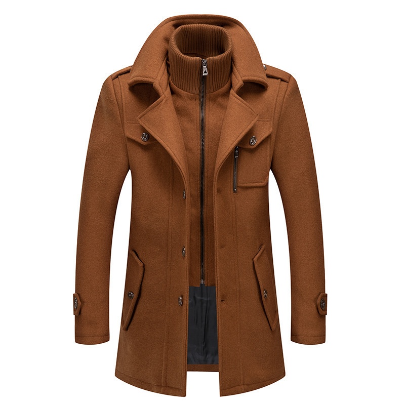boy Boy Autumn Winter Business Wool Fashion Double Collar Cold-Resistant Men's Jacket Cross-Border Woolen Coat_voghion.com