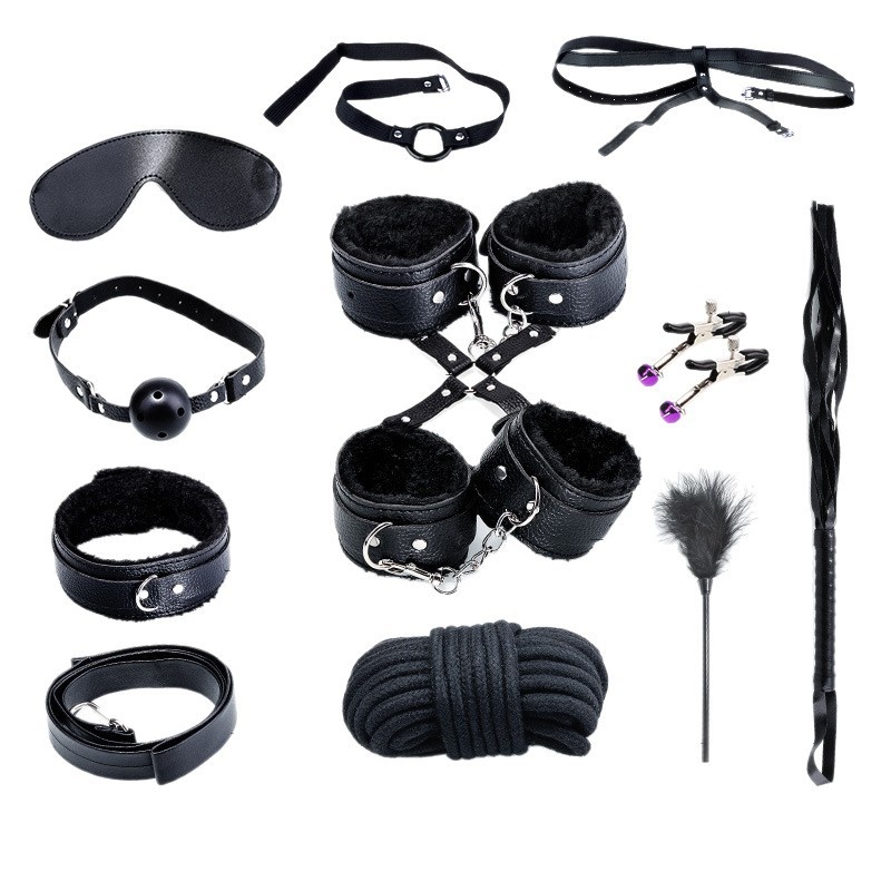 Eros Lab Bondage-Spielzeug-Requisiten Komplettes Set Fesselseile für Mann und Frau Flirt-Fußfesseln Spielzeug-Überraschung Nippelklemmen SM_voghion.com