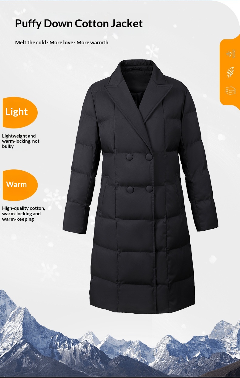boy Professional Down Cotton Jacket For Men 2024 Winter Hotel Mall Front Desk Workwear Office Sales Thickened Work Uniform_voghion.com
