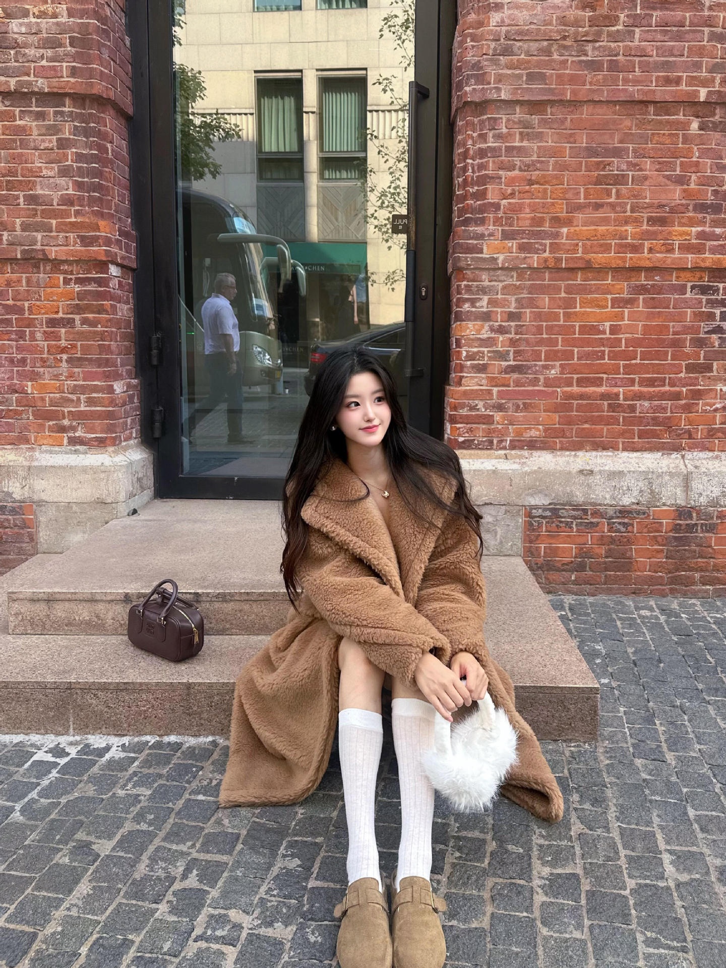 2024 Women's Clothing Women's Bear Coat For Women, Loose Fit Teddy Jacket, MAX Parent Style Winter Wear, Fur Grain Sheep Wool Integrated_voghion.com