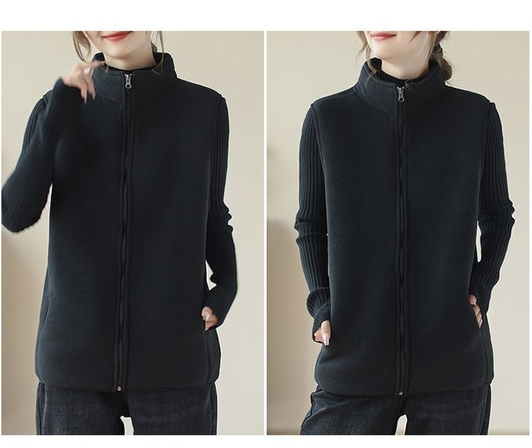 Neue, gefütterte Damen-Fleeceweste Herbst/Winter 2025, elegante Oberbekleidung im Western-Stil_voghion.com