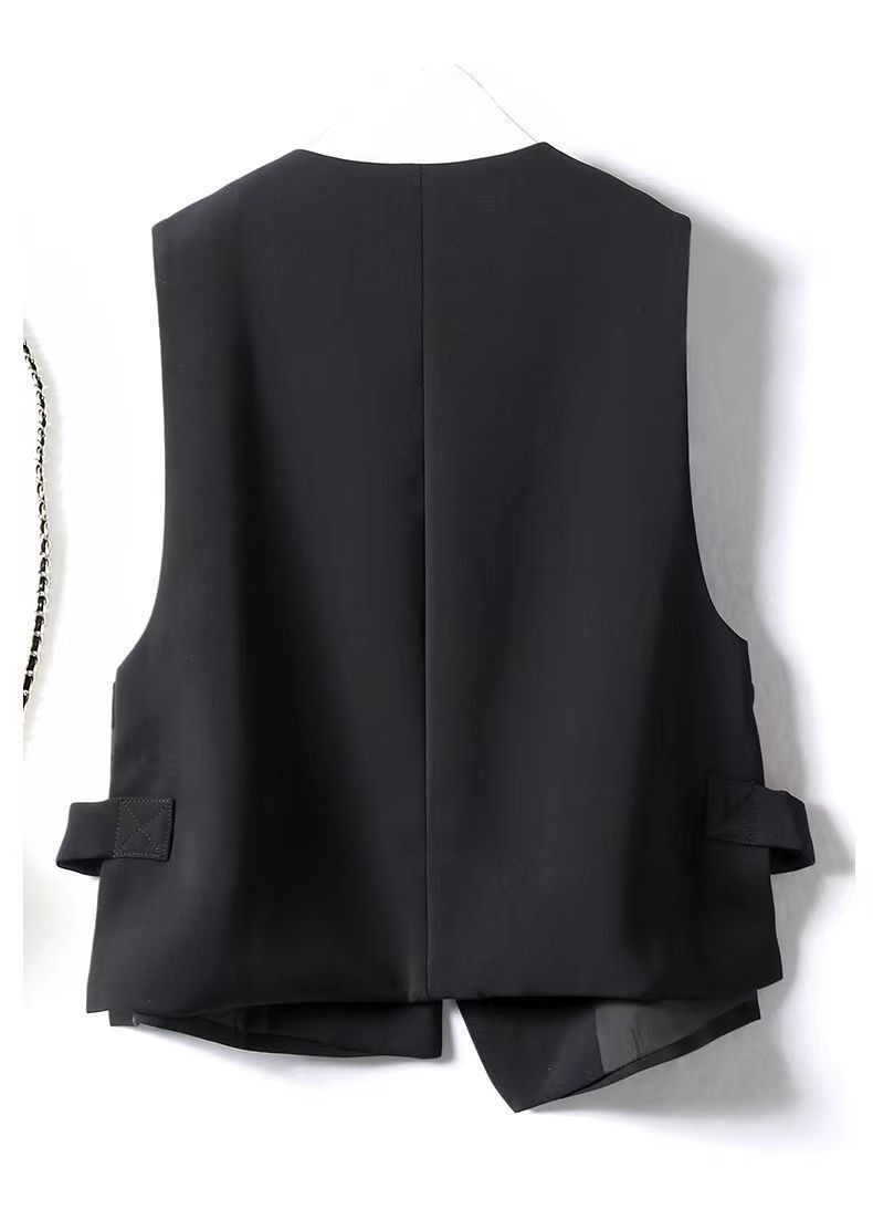 2025 Spring And Autumn New Korean Fashion Stylish Waistcoat Vest Blazer Jacket For Women_voghion.com