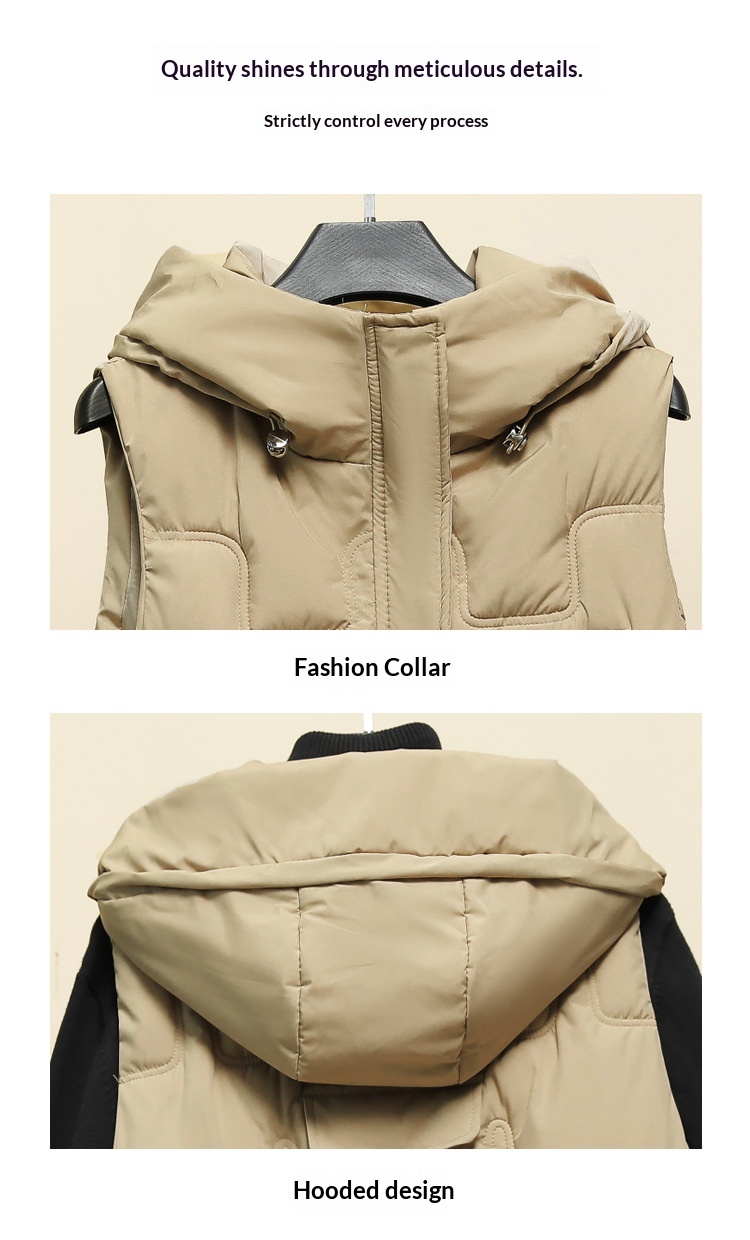 Herbst/Winter 2023: Neue figurformende Kapuzenweste im koreanischen Stil mit Wattierung für Damen_voghion.com