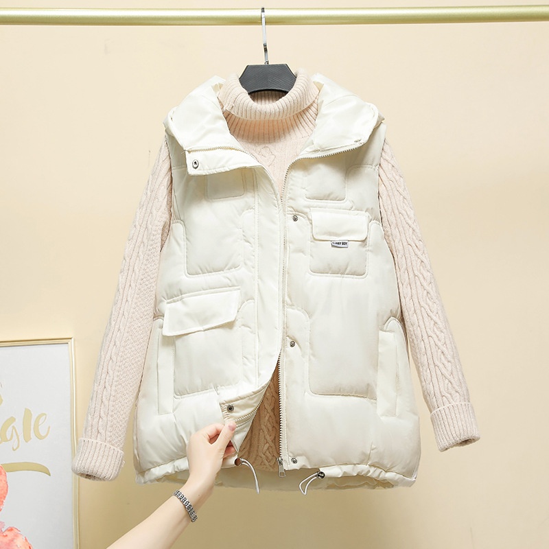 Herbst/Winter 2023: Neue figurformende Kapuzenweste im koreanischen Stil mit Wattierung für Damen_voghion.com