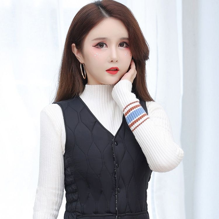 Damen Herbst Winter Neuer Stil Damen mit Fleece, Modische koreanische Version, Vielseitige, dick gefütterte, warme Weste zum Drunterziehen und_voghion.com