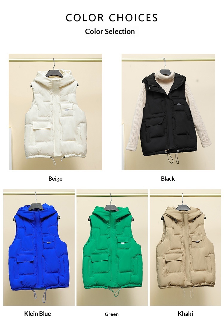 Herbst/Winter 2023: Neue figurformende Kapuzenweste im koreanischen Stil mit Wattierung für Damen_voghion.com