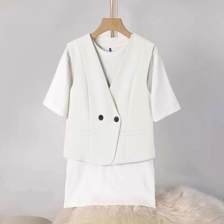 2025 Kadın Slim Fit Yeni İlkbahar ve Sonbahar İnceltici Çift Sıralı Şık Şık Yelek Kadınlar İçin Üreticiden Doğrudan_voghion.com