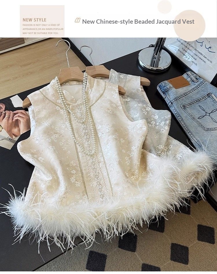 Chinesisches Damen-Top mit aufwendiger Stickerei, verjüngend, Herbst/Winter 2025, bauchbedeckend – ein modisches Accessoire für Damen._voghion.com