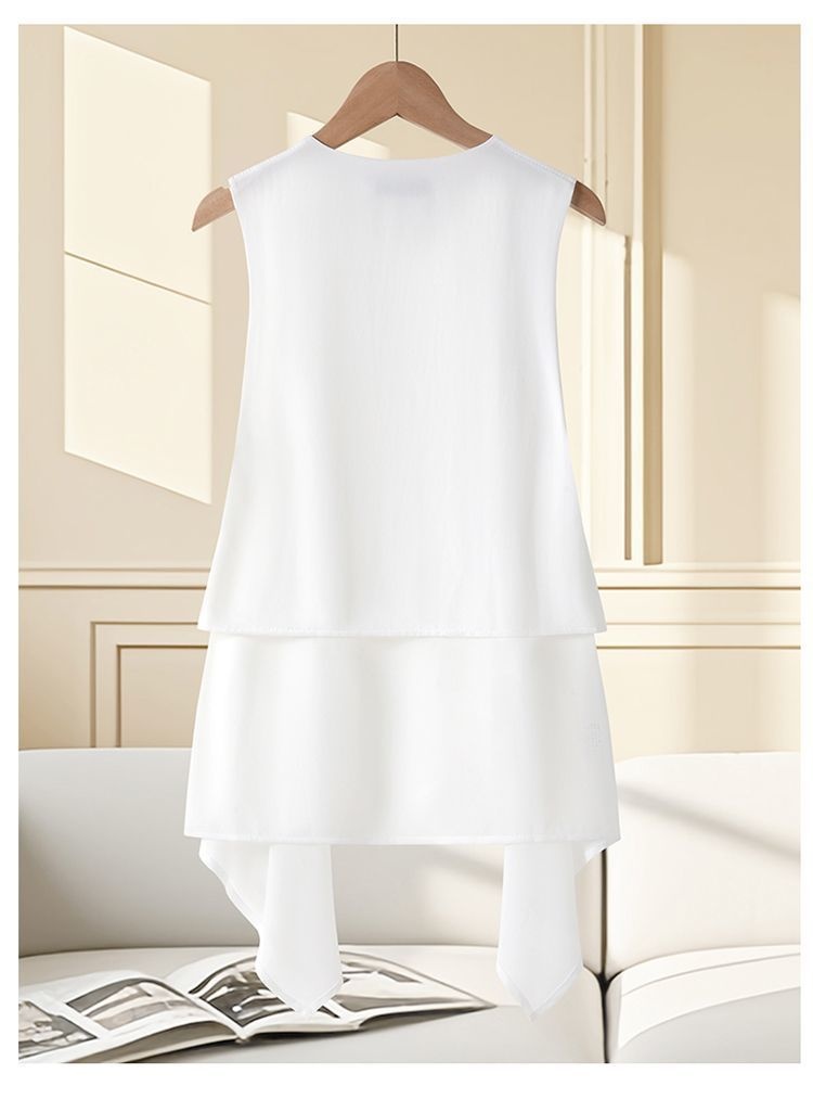 Women's Chiffon Vest For Women, Mid-Length, Thin, Summer Slimming, Korean Style, Sleeveless, Fashionable Vest, Cardigan, New_voghion.com