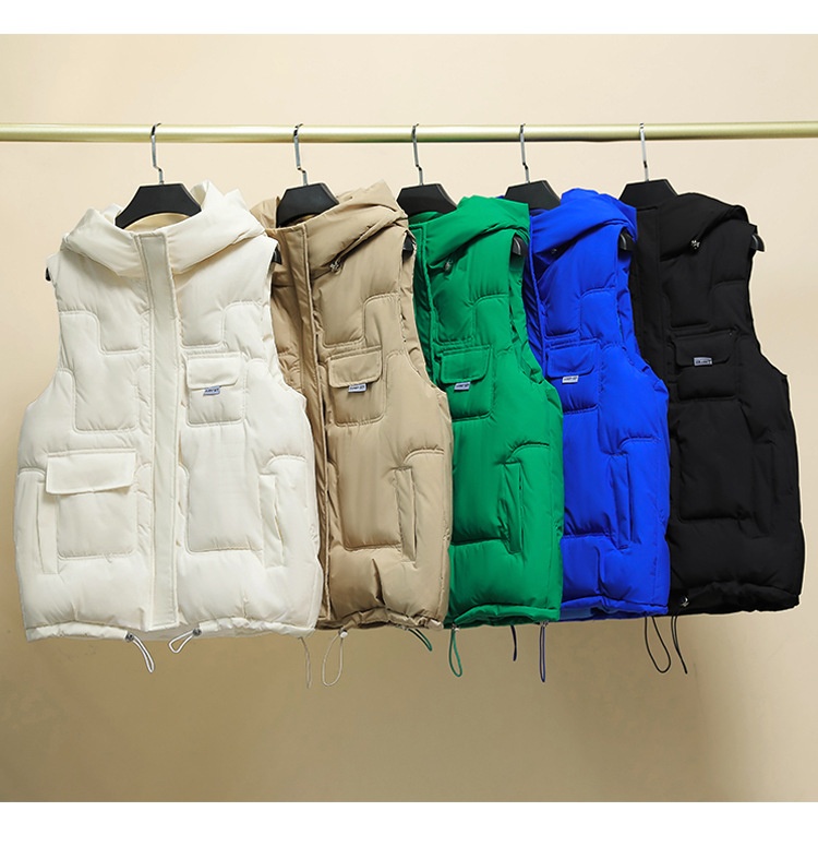 Herbst/Winter 2023: Neue figurformende Kapuzenweste im koreanischen Stil mit Wattierung für Damen_voghion.com