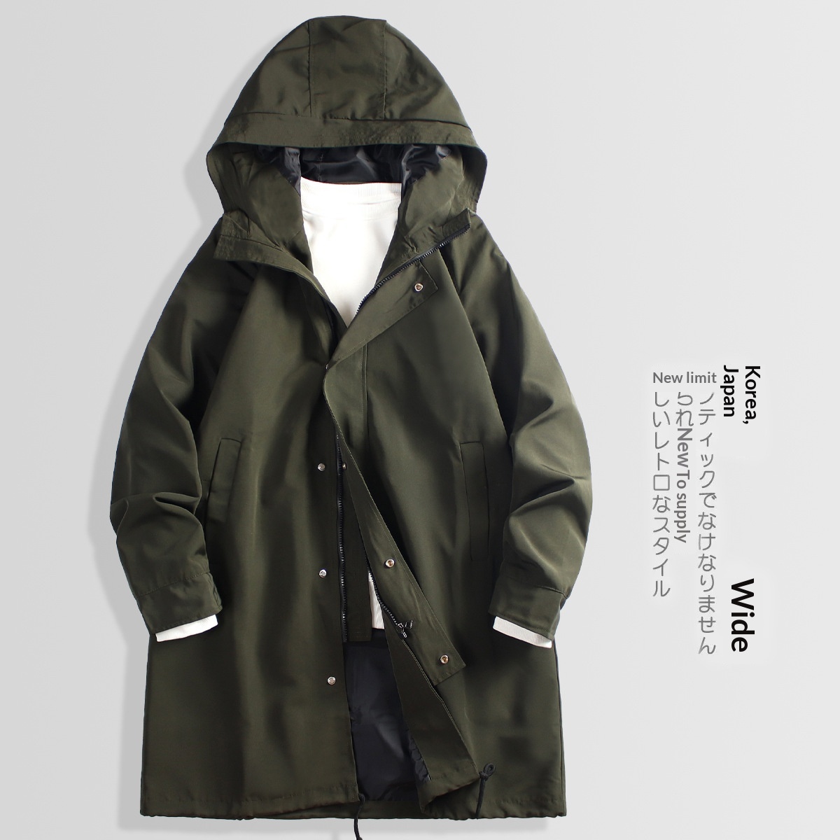 Women's Clothing Women's Men's Mid-Length Hooded Workwear Jacket 2024 Spring And Autumn Korean Style Loose Casual Coat_voghion.com