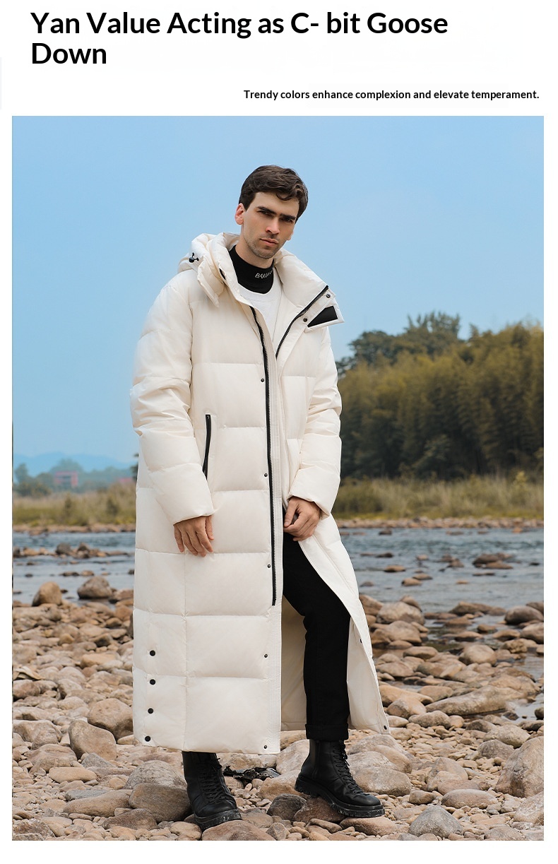 boy Down Jacket 2024 Winter New Couple Long Detachable Hood Thickened Warm High-end Casual Men's Coat Trendy_voghion.com