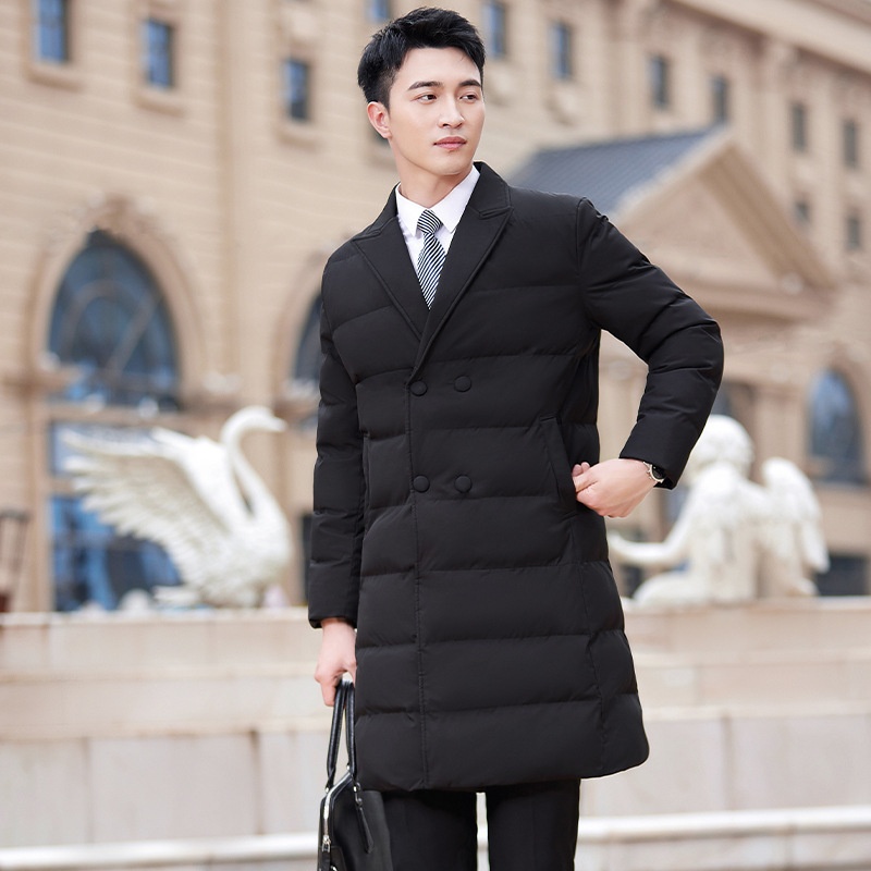 boy Professional Down Cotton Jacket For Men 2024 Winter Hotel Mall Front Desk Workwear Office Sales Thickened Work Uniform_voghion.com