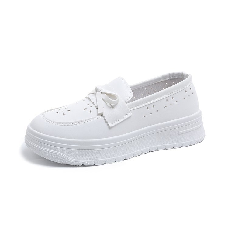 ShoeGlobe Damen-Krankenschwesterschuhe mit weicher Sohle, atmungsaktiv, ermüdungsfrei, bequem, rutschfest, einzeln, Neuheit Frühjahr/Sommer 2025, weiß, medizinische Schuhe_voghion.com