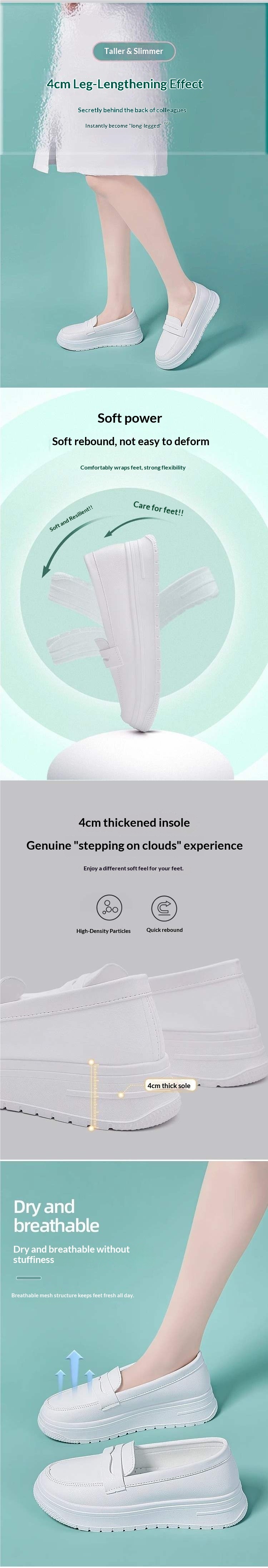 ShoeGlobe Damen-Pflegeschuh, weich, atmungsaktiv, dicke Sohle, rutschfest, bequem, zum Hineinschlüpfen, mit Höhenverstärkung, medizinischer Schuh_voghion.com